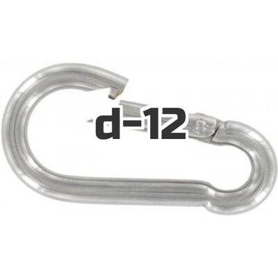 Карабин пожарный оцинкованный DIN 5299C 12мм, шт.